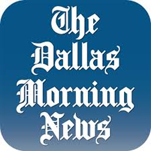 Newspaper logo with stylized font
