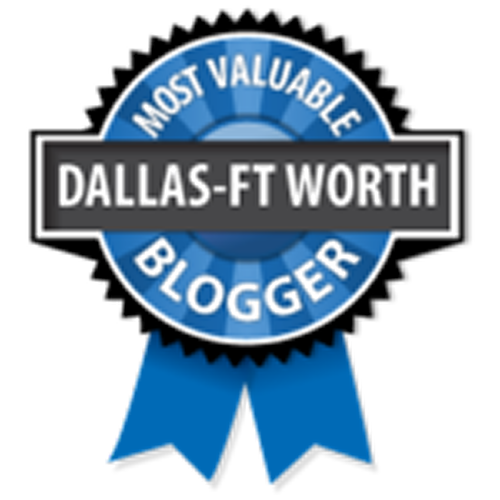 Blogging award with blue ribbon